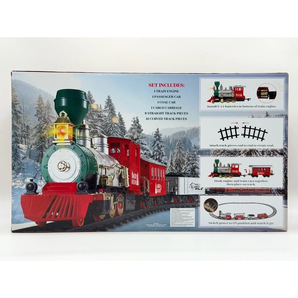 Hobby Lobby Choo-Choo Christmas Holiday Train Set w/ Track Battery‎ Operated
